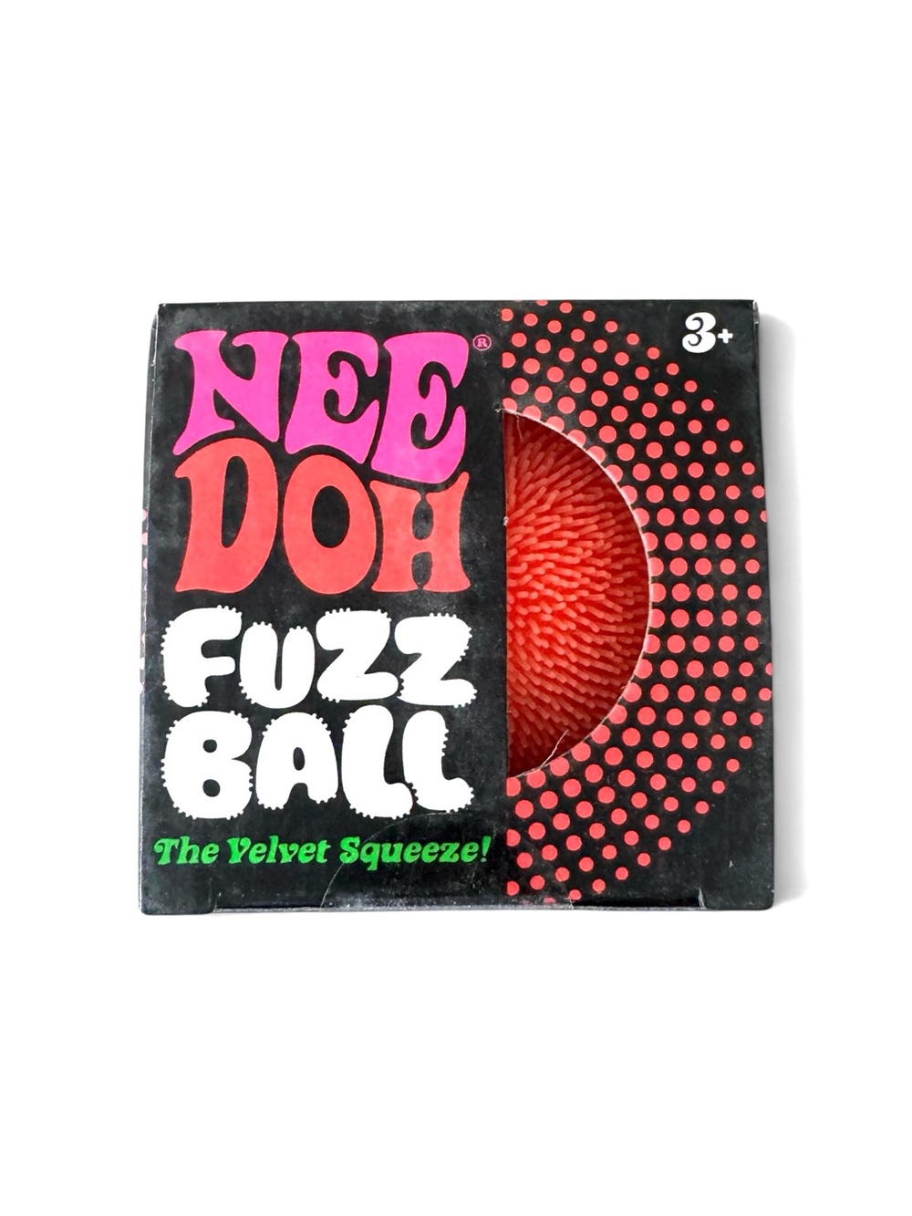 Nee Doh Fuzz Ball Plush Squeeze Toy Orange